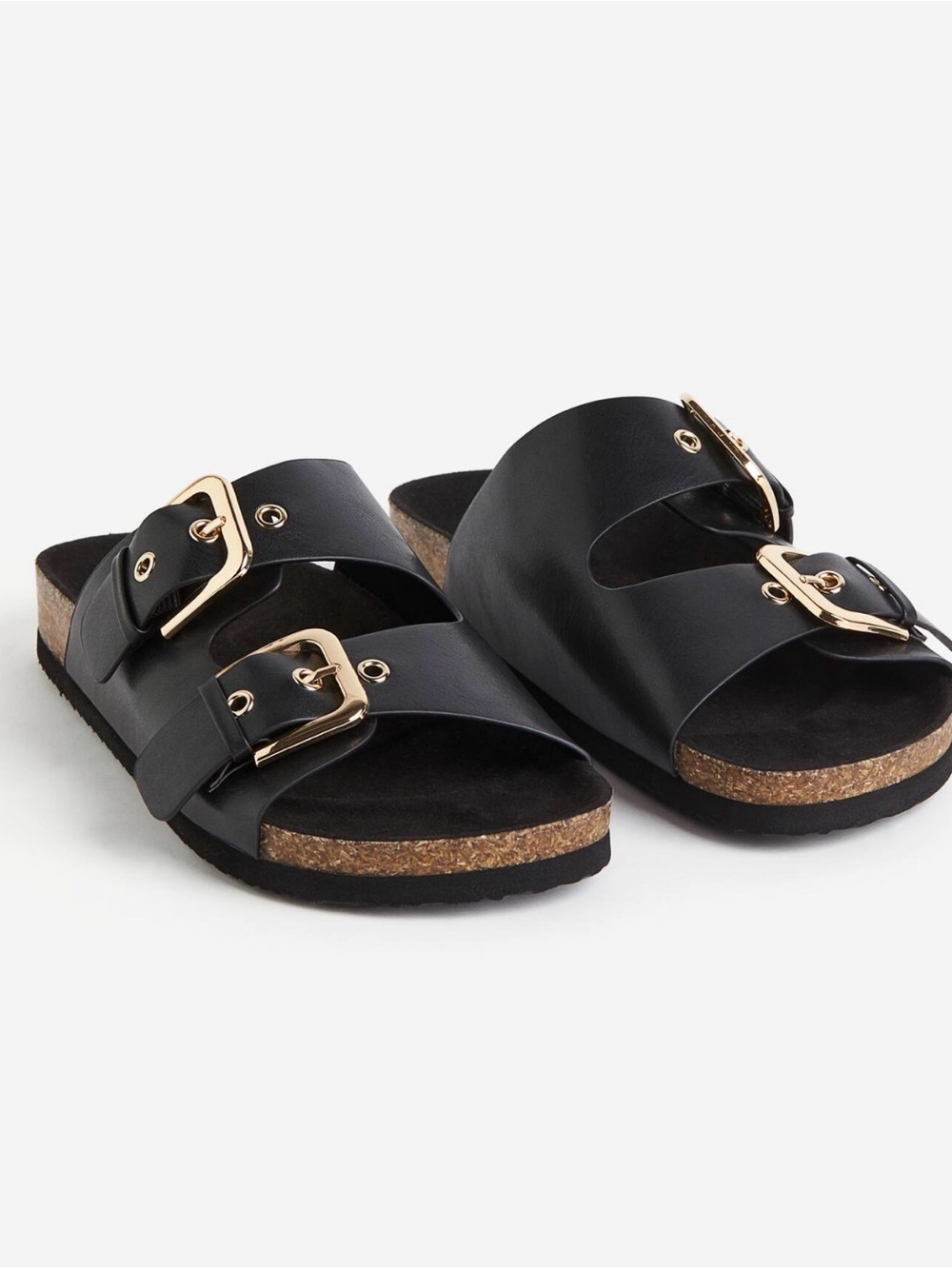 H&M Double Buckle Sandals | Minimalist Euro Summer Slide | Size 39